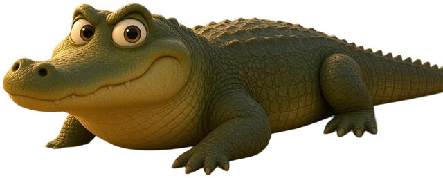 a green caiman
