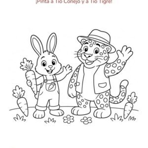 Free Coloring Page – Tío Conejo / Página para colorear gratis – Tío Conejo